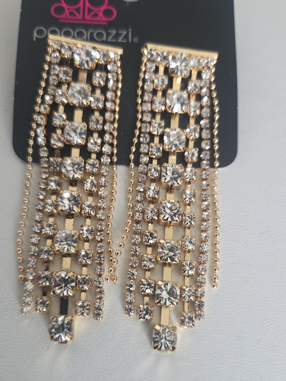 Paparazzi Starry Streamers Gold Earrings NWT